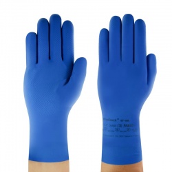 Ansell AlphaTec 87-195 Textured Latex Gauntlet Gloves